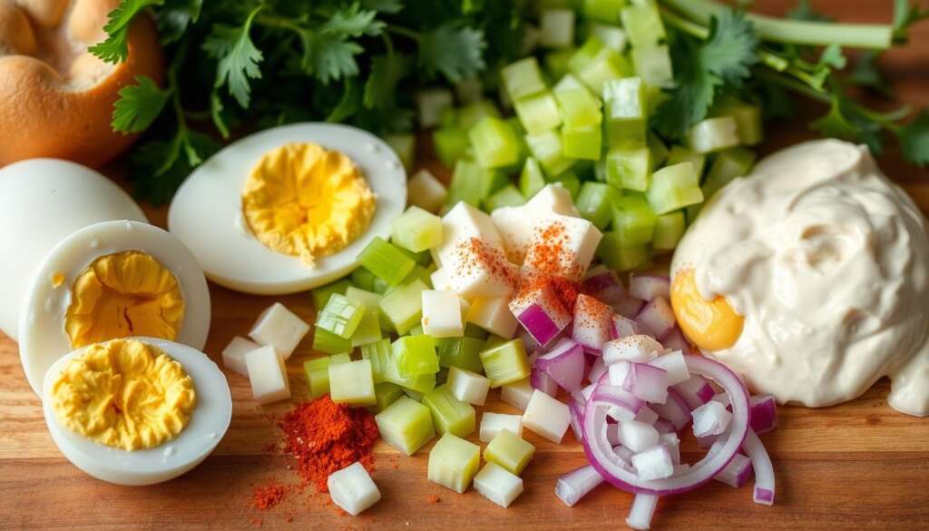 Egg salad ingredients