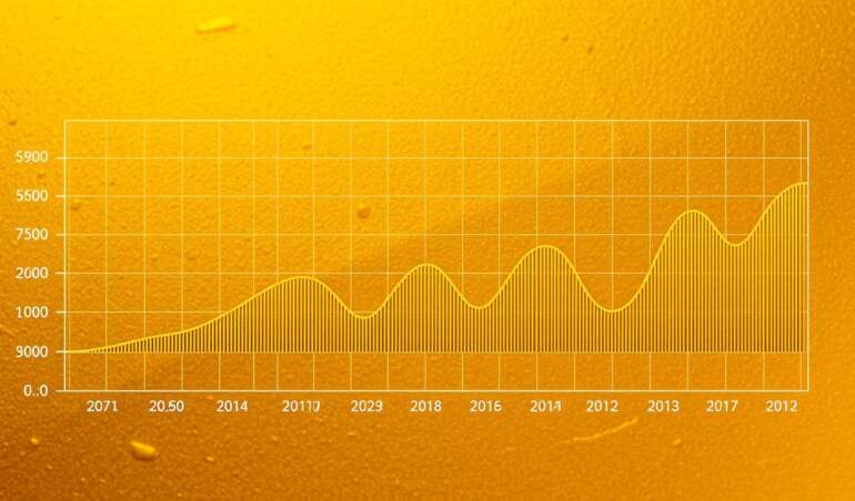 Gold levels over 30 days