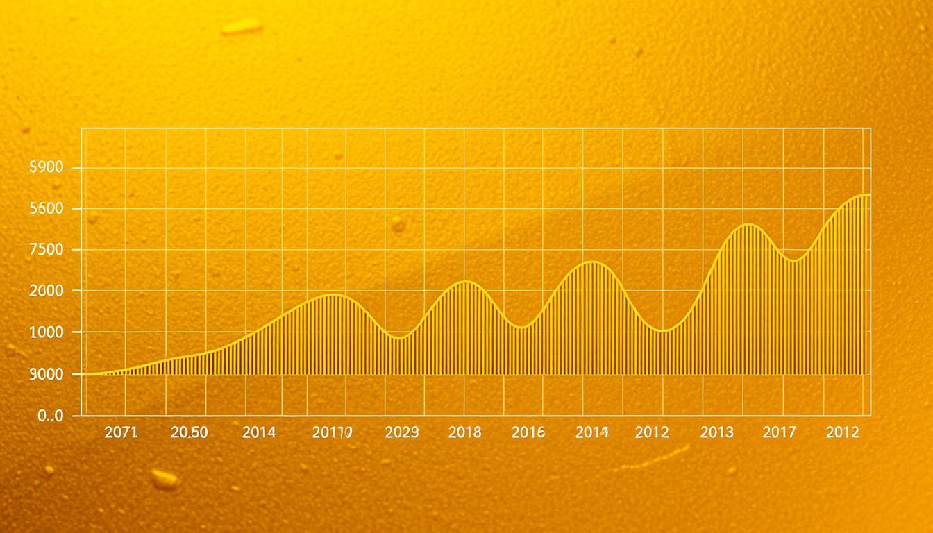 Gold levels over 30 days